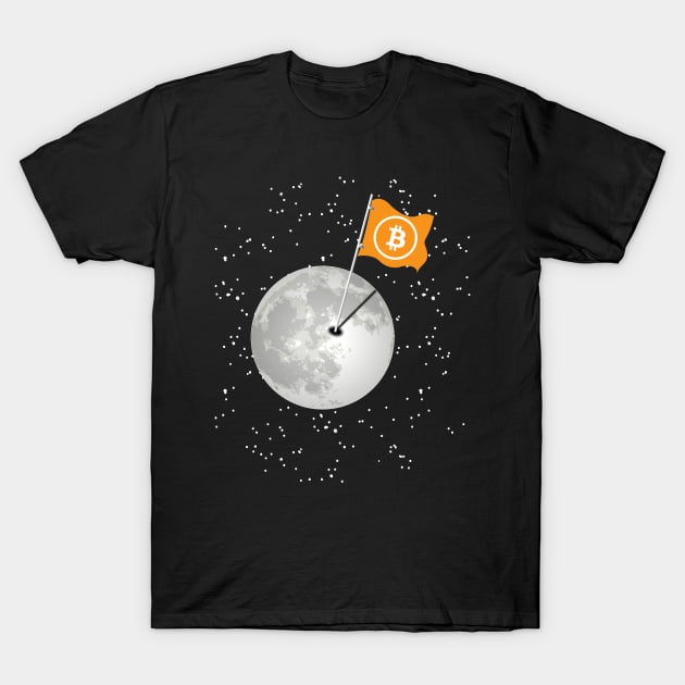 Bitcoin To The Moon | For Altcoin And Blockchain Fans T-Shirt by The Hammer